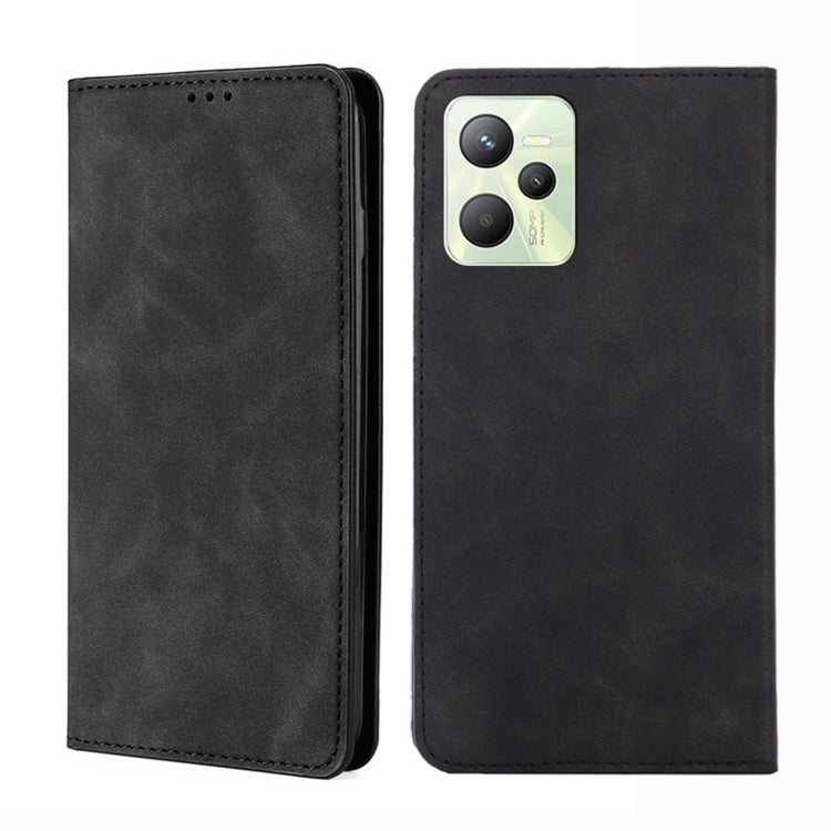 For OPPO Realme C35 Skin Feel Magnetic Horizontal Flip Leather Phone Case