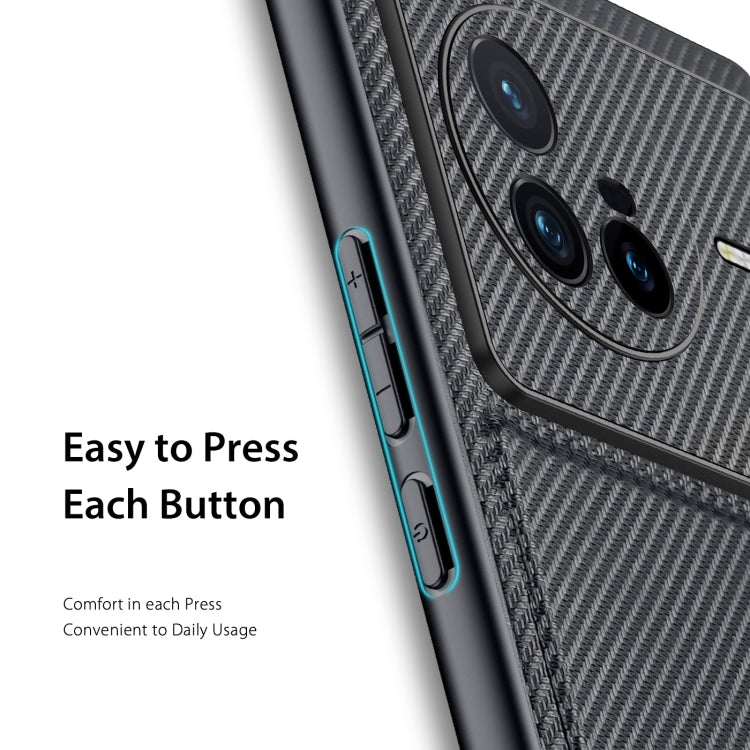 For vivo X80 DUX DUCIS Fino Series PU + TPU Phone Case(Black)