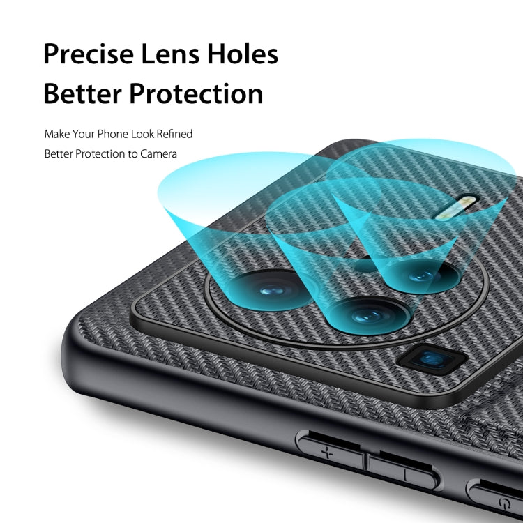 For vivo X80 Pro DUX DUCIS Fino Series PU + TPU Phone Case(Black)