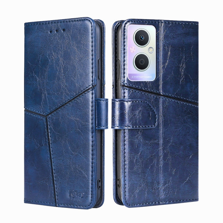 For OPPO A96 5G Geometric Stitching Horizontal Flip Leather Phone Case