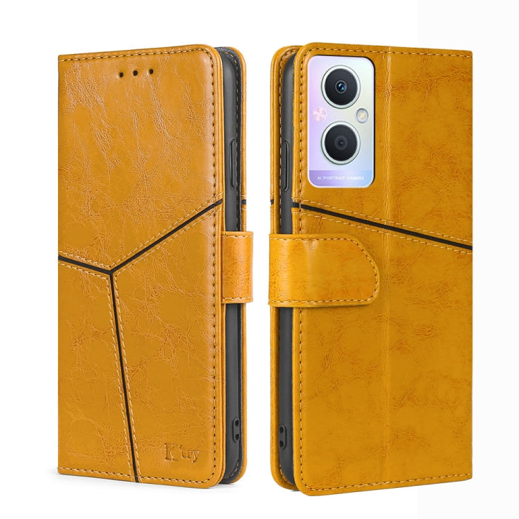 For OPPO A96 5G Geometric Stitching Horizontal Flip Leather Phone Case