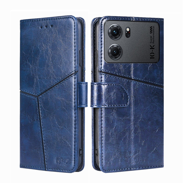 For OPPO K10 5G Geometric Stitching Horizontal Flip Leather Phone Case