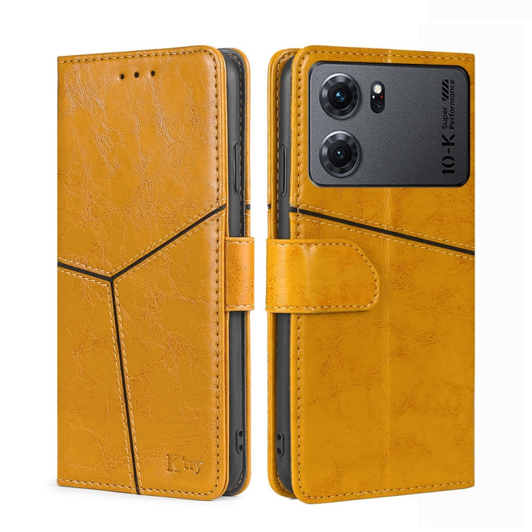 For OPPO K10 5G Geometric Stitching Horizontal Flip Leather Phone Case