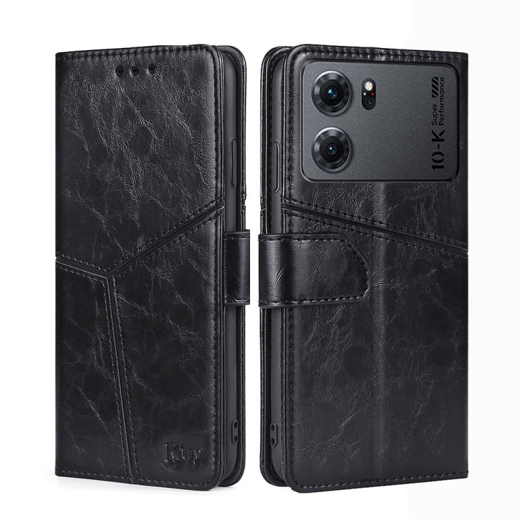 For OPPO K10 5G Geometric Stitching Horizontal Flip Leather Phone Case