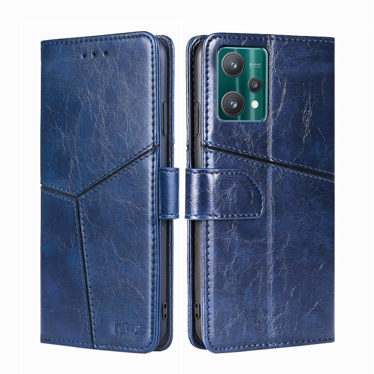For OPPO Realme 9 Pro Geometric Stitching Horizontal Flip Leather Phone Case