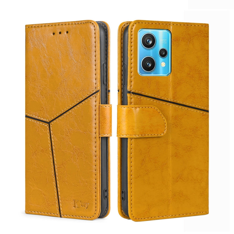 For OPPO Realme 9 Pro+ Geometric Stitching Horizontal Flip Leather Phone Case