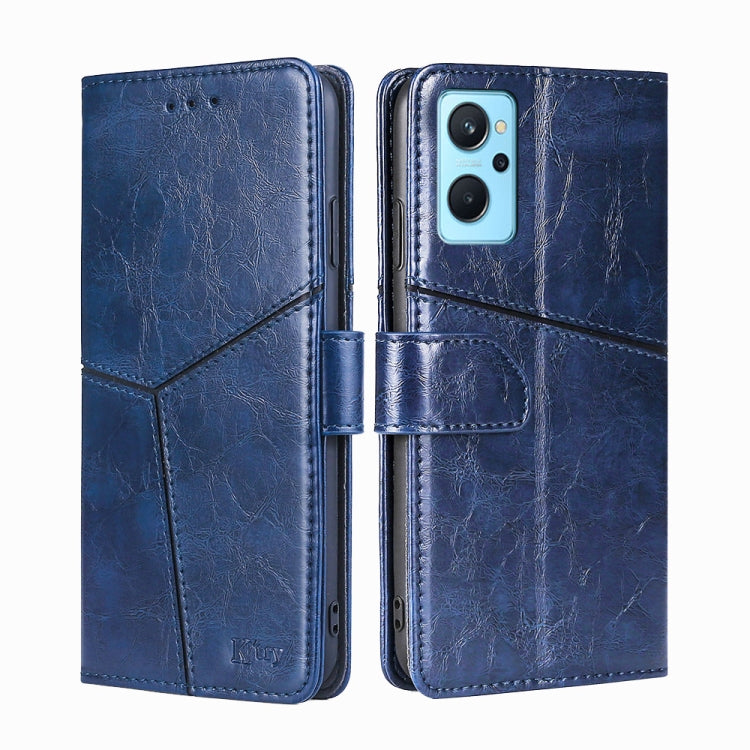 For OPPO Realme 9i Geometric Stitching Horizontal Flip Leather Phone Case