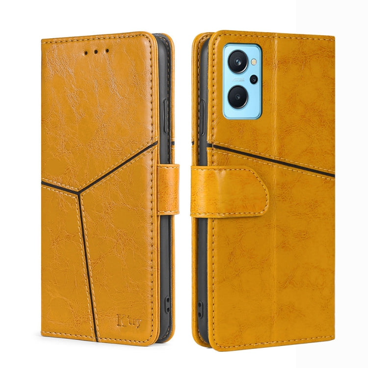 For OPPO Realme 9i Geometric Stitching Horizontal Flip Leather Phone Case