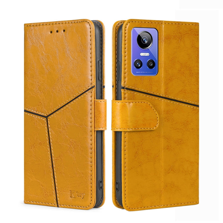 For OPPO Realme GT Neo3 Geometric Stitching Horizontal Flip Leather Phone Case