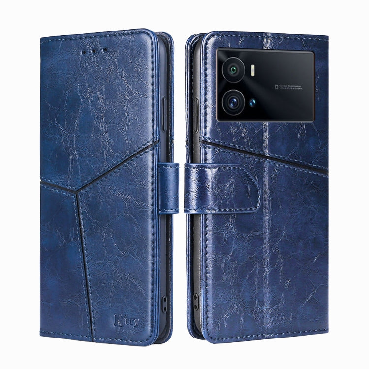 For vivo iQOO 9 Pro 5G Geometric Stitching Horizontal Flip Leather Phone Case