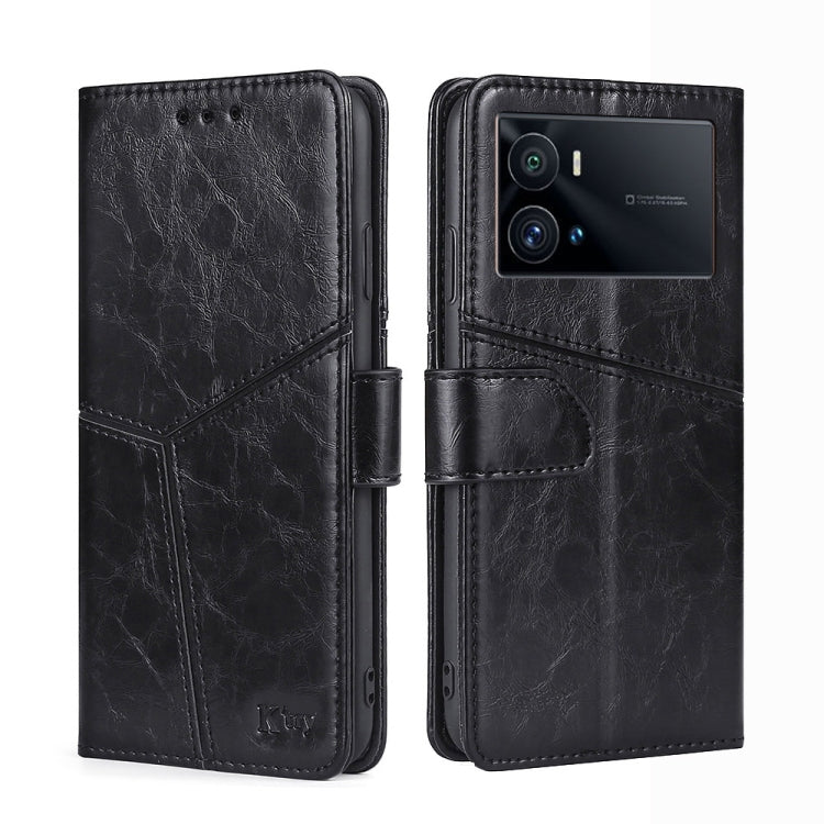 For vivo iQOO 9 Pro 5G Geometric Stitching Horizontal Flip Leather Phone Case