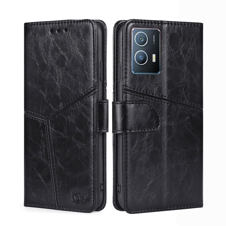 For vivo iQOO U5 5G Geometric Stitching Horizontal Flip Leather Phone Case