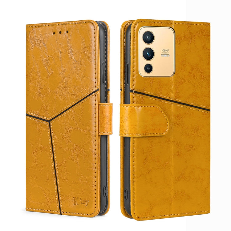 For vivo S12 5G/V23 Geometric Stitching Horizontal Flip Leather Phone Case