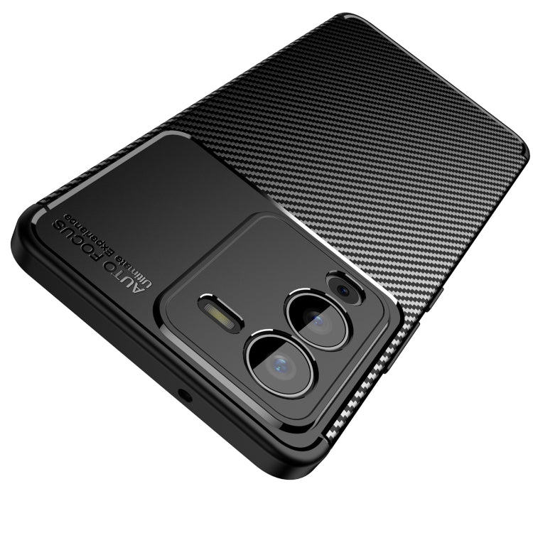 For vivo S15 Carbon Fiber Texture Shockproof TPU Phone Case