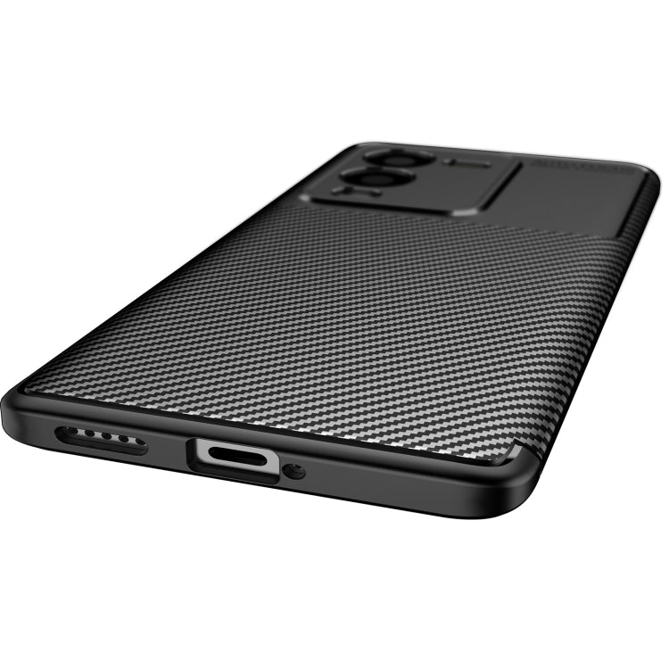 For vivo S15 Pro Carbon Fiber Texture Shockproof TPU Phone Case