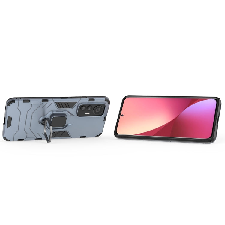 For Xiaomi 12 Lite Shockproof PC + TPU Phone Case with Magnetic Ring Holder