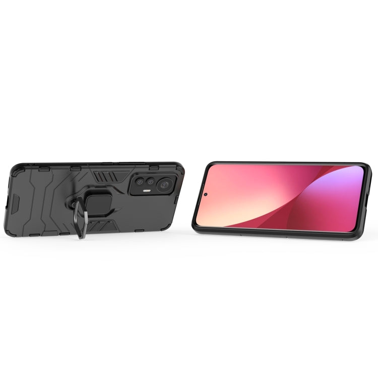 For Xiaomi 12 Lite Shockproof PC + TPU Phone Case with Magnetic Ring Holder