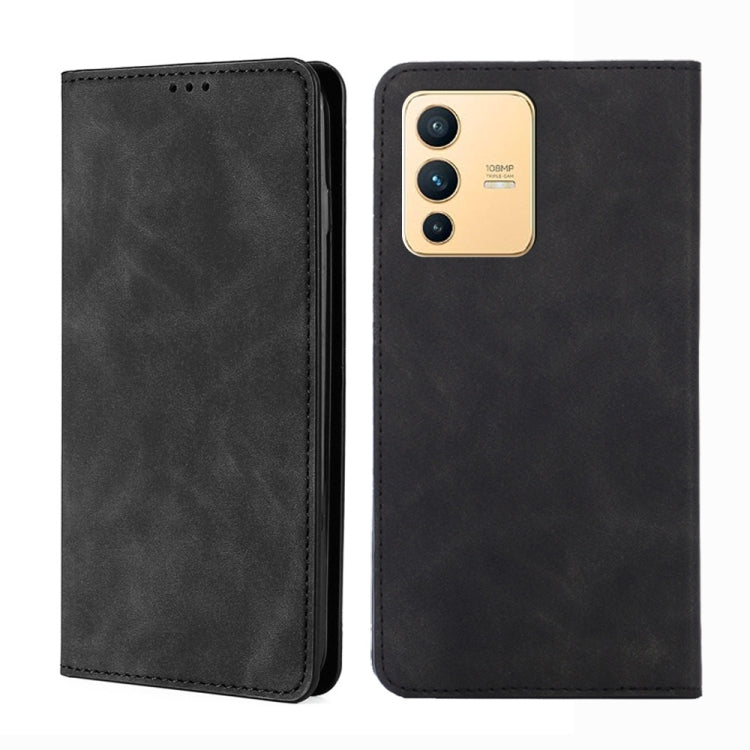 For vivo S12 / V23 5G Skin Feel Magnetic Horizontal Flip Leather Phone Case