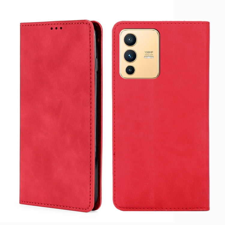 For vivo S12 / V23 5G Skin Feel Magnetic Horizontal Flip Leather Phone Case