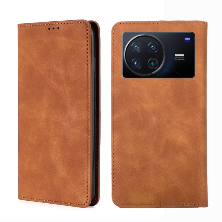 For vivo X Note 5G Skin Feel Magnetic Horizontal Flip Leather Phone Case