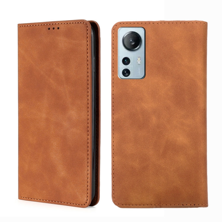 For Xiaomi 12 Lite Skin Feel Magnetic Flip Leather Phone Case