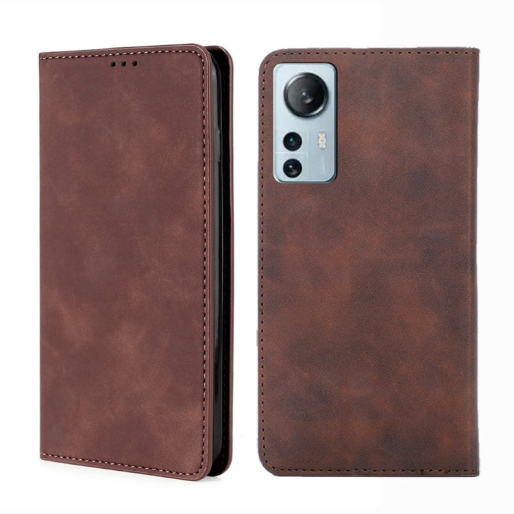 For Xiaomi 12 Lite Skin Feel Magnetic Flip Leather Phone Case