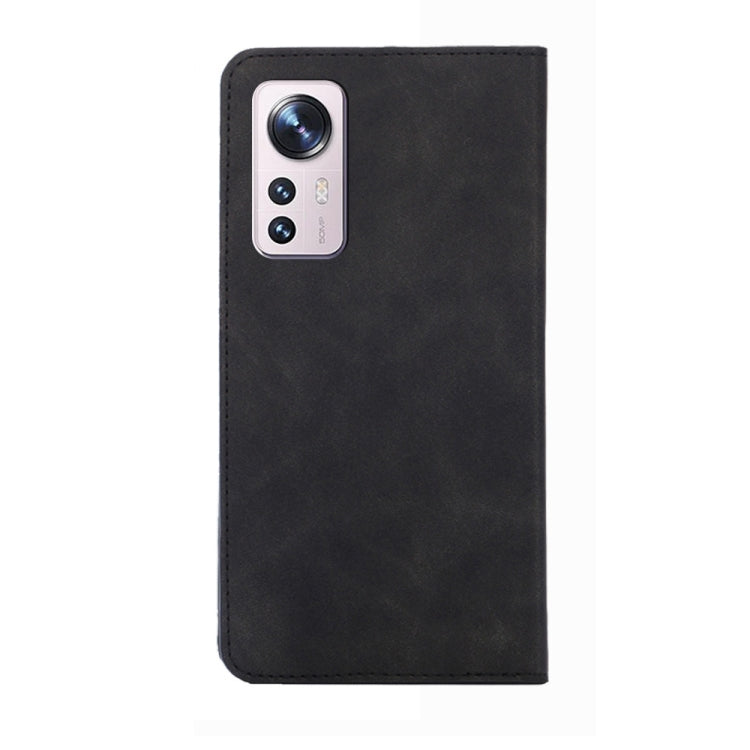 For Xiaomi 12 Pro Skin Feel Magnetic Flip Leather Phone Case