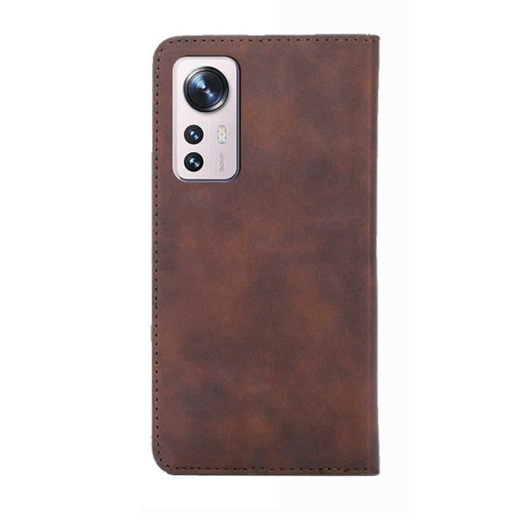 For Xiaomi 12 Pro Skin Feel Magnetic Flip Leather Phone Case
