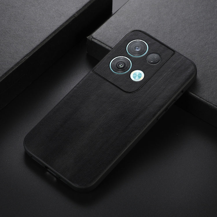 For OPPO Reno8 Yellow Cow Texture PU Phone Case