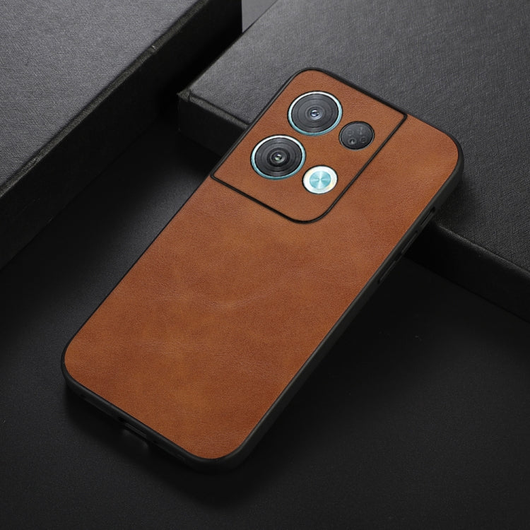 For OPPO Reno8 Pro 5G China Cowhide Texture PU Phone Case