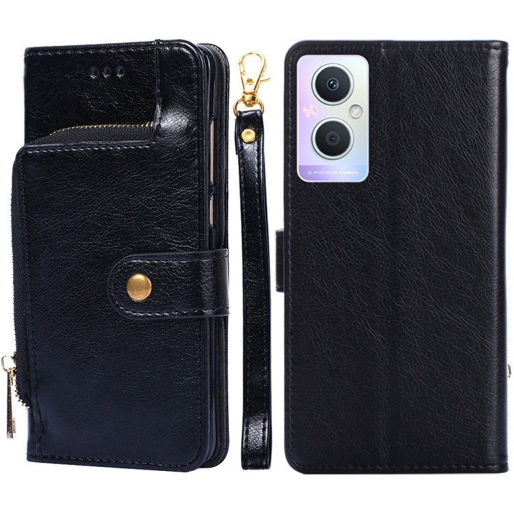 For OPPO A95 5G Zipper Bag Leather Phone Case
