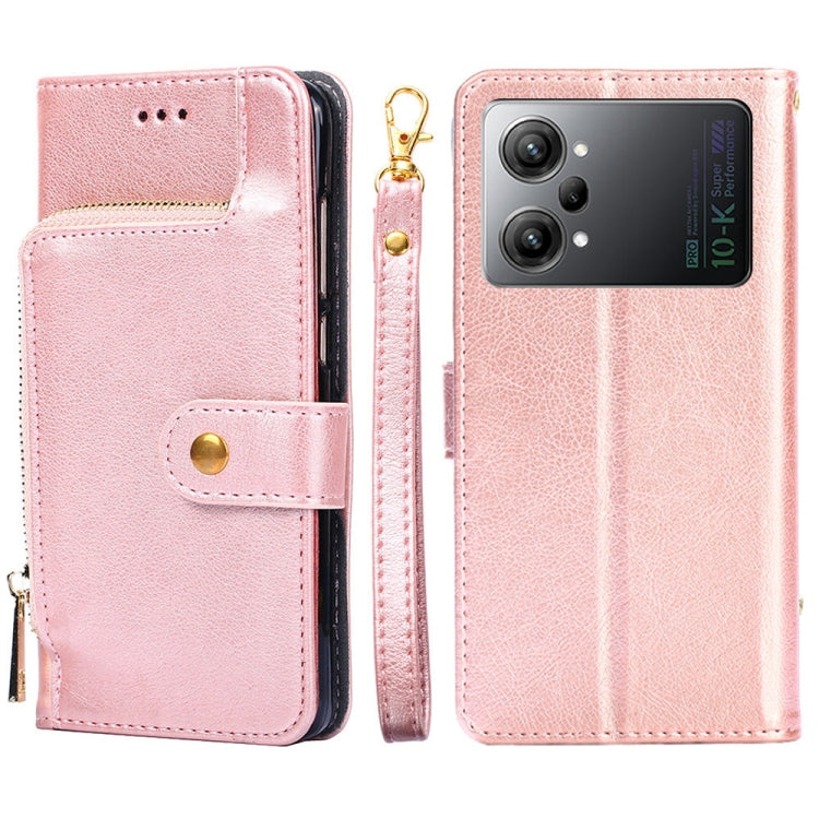 For OPPO K10 Pro 5G Zipper Bag Leather Phone Case