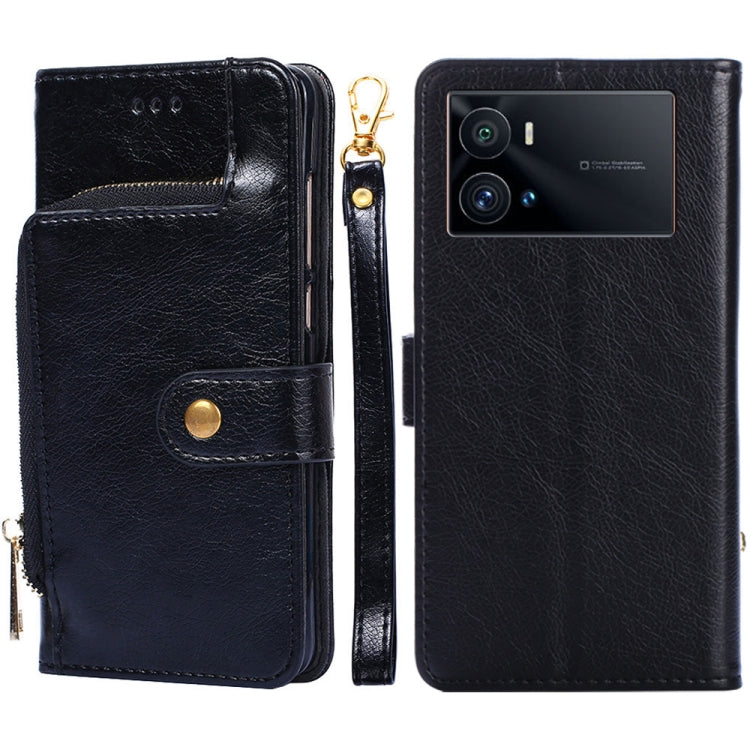 For vivo IQOO 9 Pro 5G Zipper Bag Leather Phone Case
