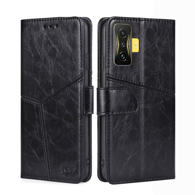 For Xiaomi Redmi K50 Gaming / Poco F4 GT Geometric Stitching Horizontal Flip Leather Phone Case