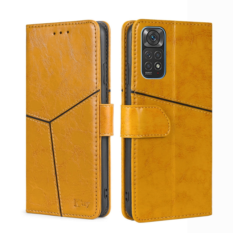 For Xiaomi Redmi Note 11 4G / Note 11S Geometric Stitching Horizontal Flip Leather Phone Case