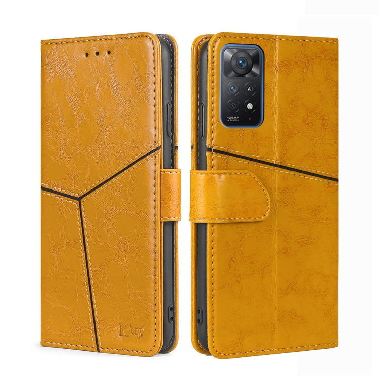 For Xiaomi Redmi Note11 Pro 4G / 5G Geometric Stitching Horizontal Flip Leather Phone Case