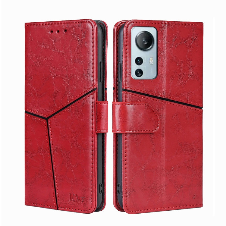 For Xiaomi 12 Lite Geometric Stitching Horizontal Flip Leather Phone Case