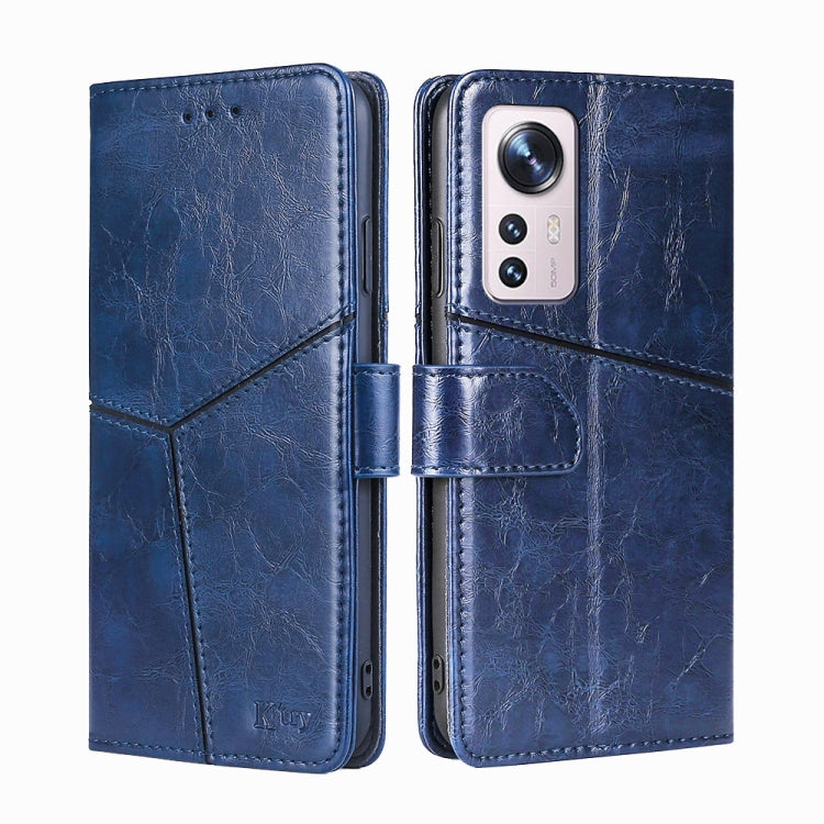 For Xiaomi 12 Pro Geometric Stitching Horizontal Flip Leather Phone Case