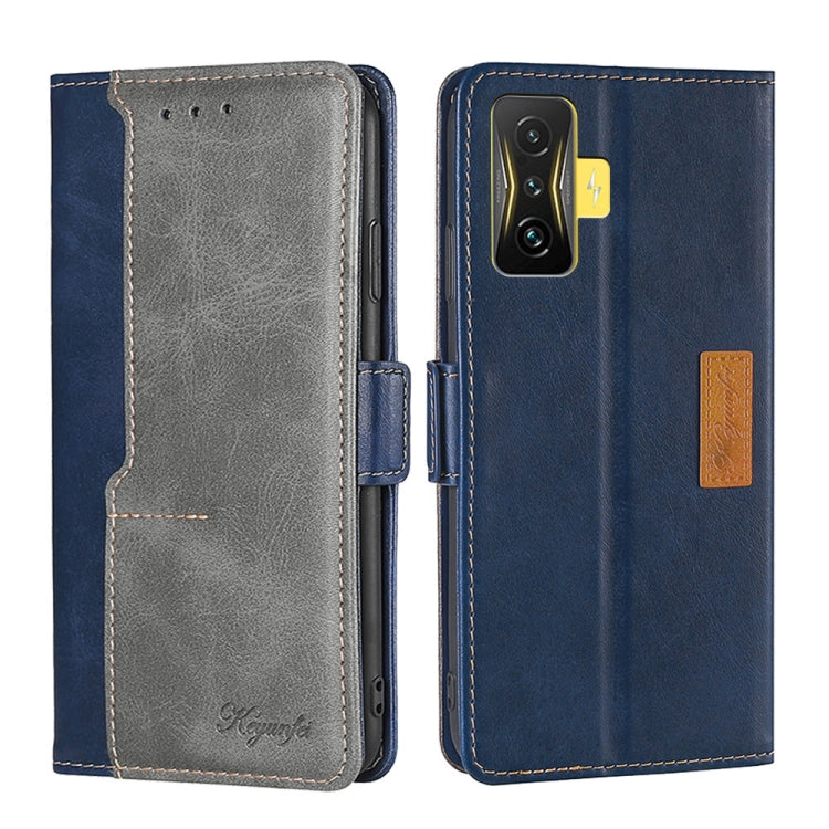 For Xiaomi Redmi K50 Gaming/Poco F4 GT Contrast Color Side Buckle Leather Phone Case