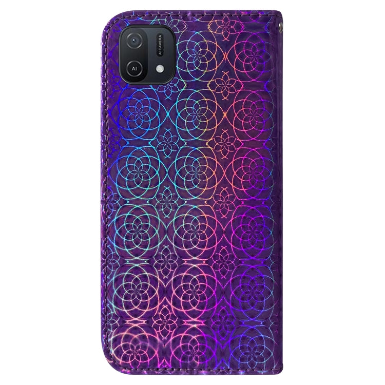 For OPPO A16K Colorful Magnetic Buckle Leather Phone Case