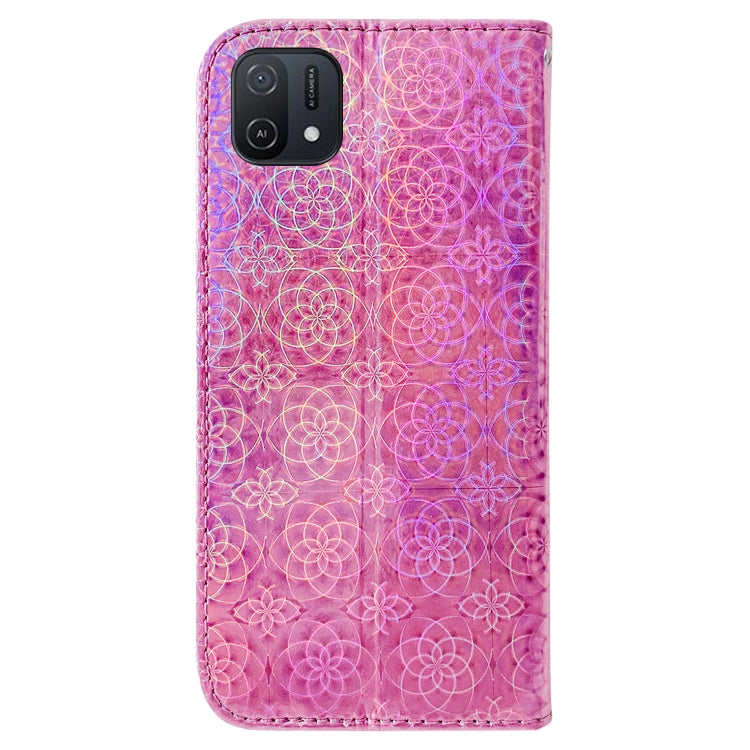 For OPPO A16K Colorful Magnetic Buckle Leather Phone Case
