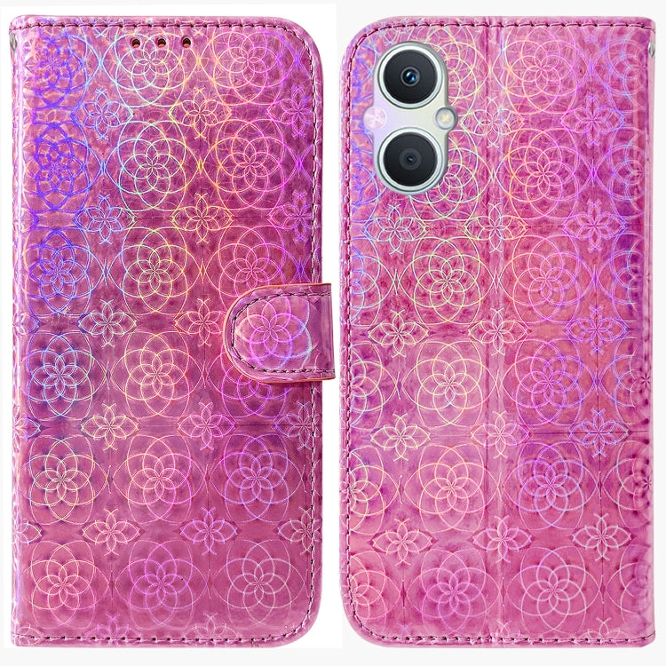 For OPPO A96 5G / Reno7 Z 5G Colorful Magnetic Buckle Leather Phone Case
