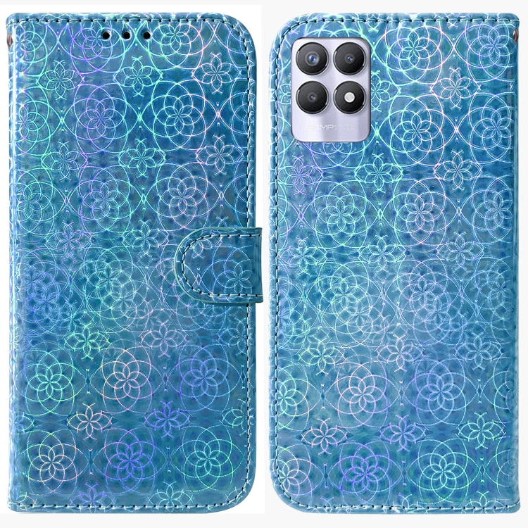 For OPPO Realme 8i Colorful Magnetic Buckle Leather Phone Case