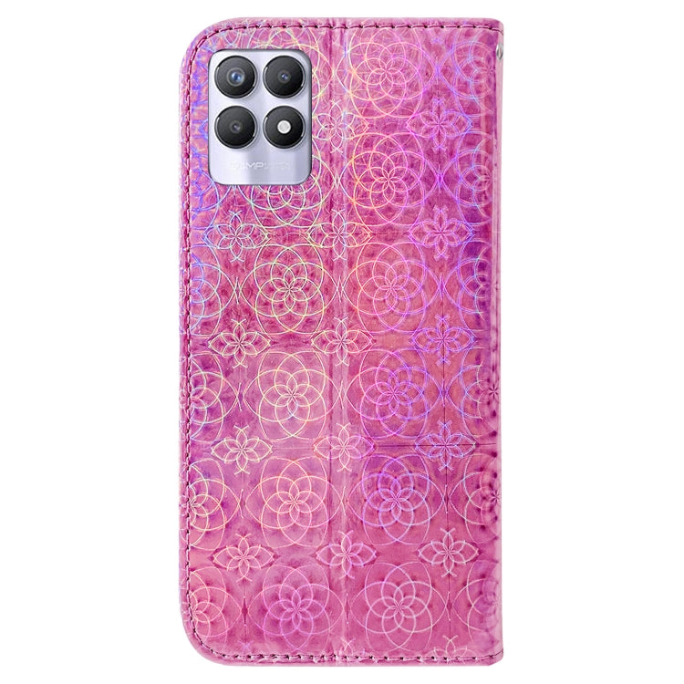 For OPPO Realme 8i Colorful Magnetic Buckle Leather Phone Case