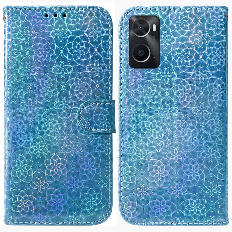 For OPPO Realme 9i / A76 4G / A36 Colorful Magnetic Buckle Leather Phone Case