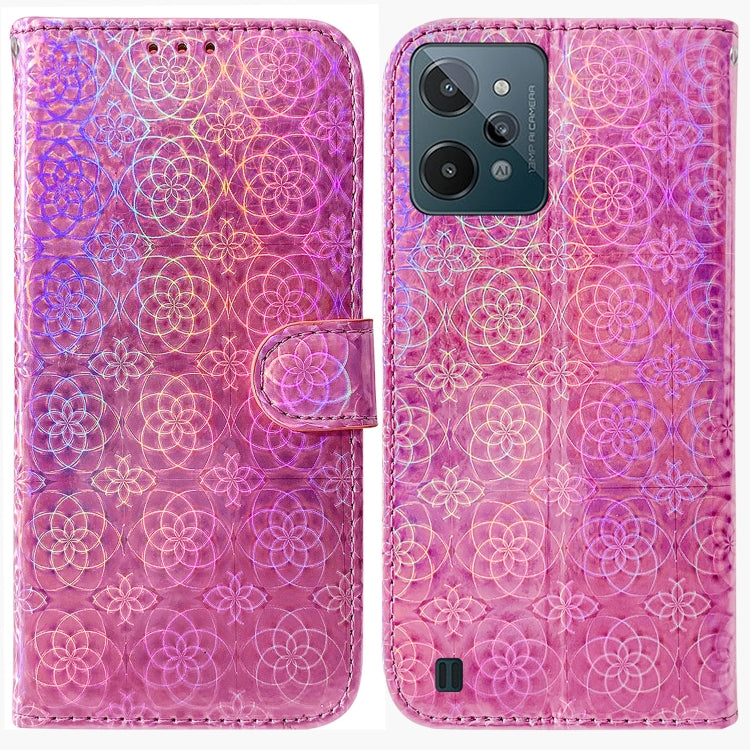 For OPPO Realme C31 Colorful Magnetic Buckle Leather Phone Case