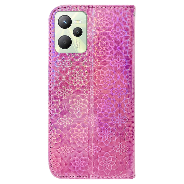 For OPPO Realme C35 Colorful Magnetic Buckle Leather Phone Case
