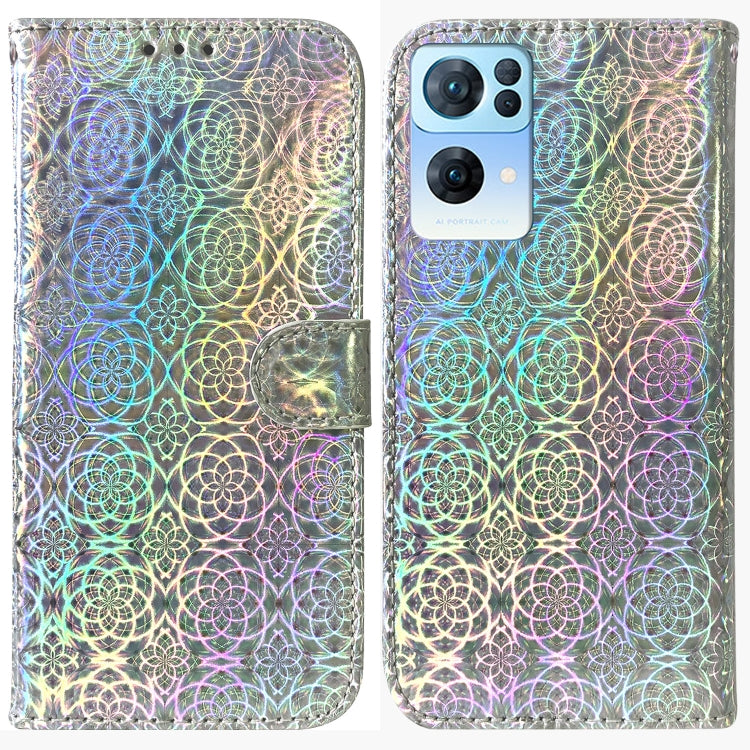 For OPPO Reno7 Pro 5G Colorful Magnetic Buckle Leather Phone Case