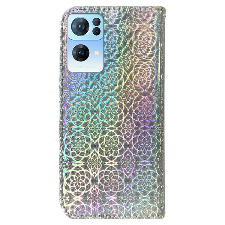 For OPPO Reno7 Pro 5G Colorful Magnetic Buckle Leather Phone Case