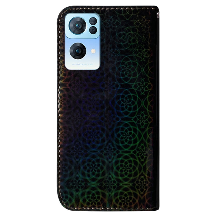 For OPPO Reno7 Pro 5G Colorful Magnetic Buckle Leather Phone Case